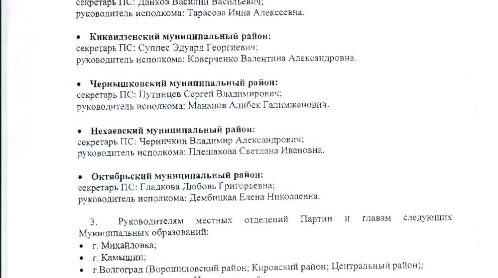 Волгоградская область: «Единая Россия» решила наказать руководителей, показавших низкий результат на недавно состоявшихся выборах в Государственную Думу 