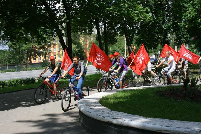 Белгород. Комсомольский велопробег в защиту памятника В.И. Ленину