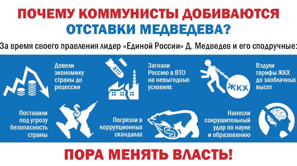 Правительство народного недоверия. КПРФ соберет миллион подписей граждан за отставку кабинета Медведева
