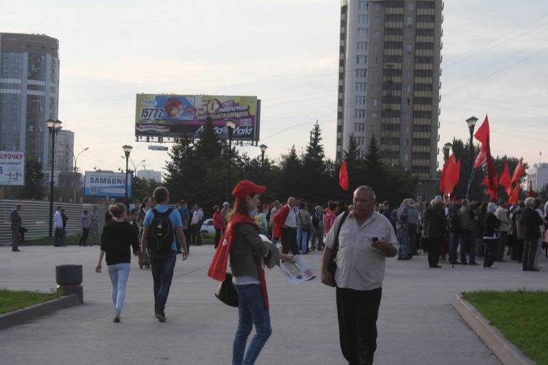 Новосибирск. Коммунисты поддержали митинг граждан против варварской вырубки зеленых насаждений