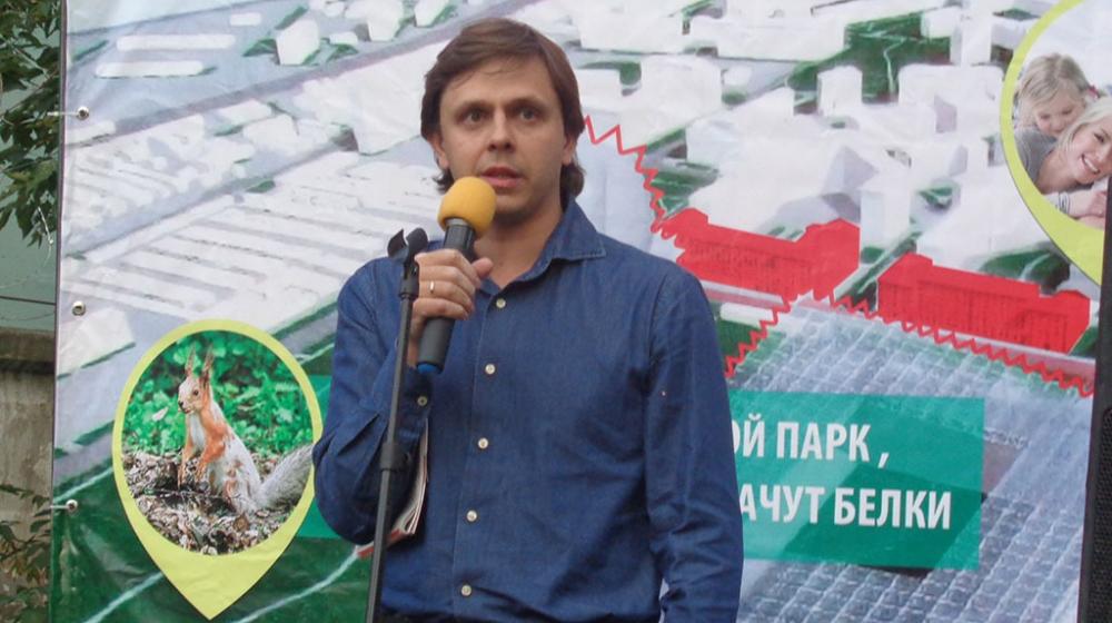 Москва. Андрей Клычков на митинге против очередного офисного строительства: «Нужно, чтобы наш протест нарастал!»