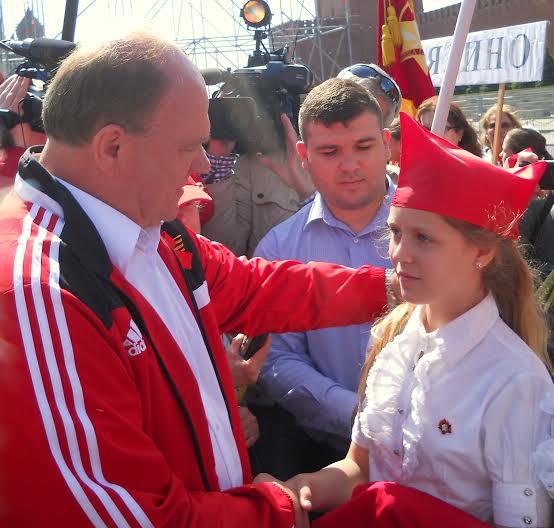 Торжественная пионерская линейка и прием в пионеры на Красной площади