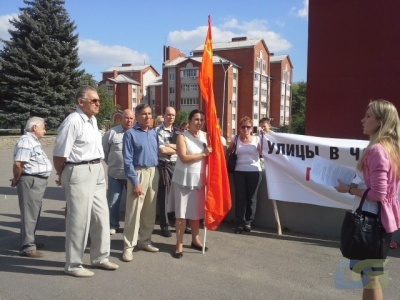 Воронежская область. Пикет обманутых собственников земельных участков в городе Семилуки