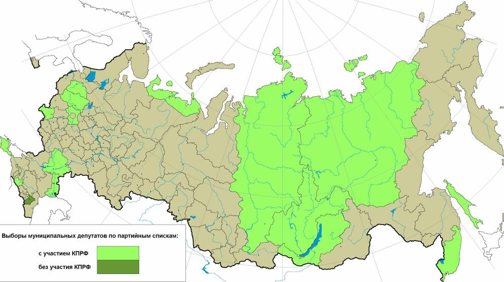 Выборы в парламенты муниципалитетов. За КПРФ в Кимрах - 36%, в Старом Крыме - 36%, Ленинском районе (Волгоград)-33%,Клетнянском районе (Брянск)-33%,Ахтубинском районе (Астрахань) -30%