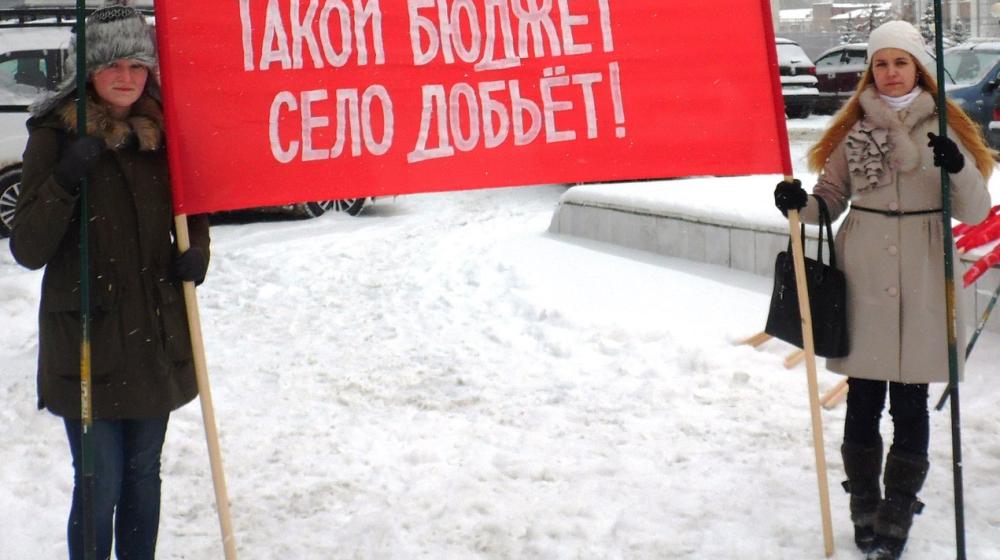 "Такой бюджет село добьет!". Пермские коммунисты провели пикет против проекта краевого бюджета 