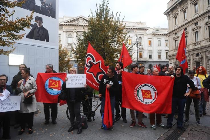 В Милане прошла акция протеста против империалистической агресии на Украине