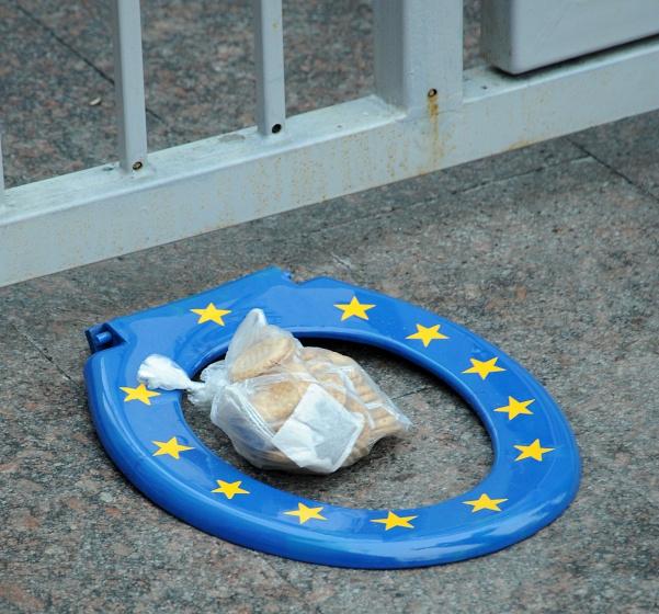 Пикет комсомольцев в Киеве: "Украинцы не будут рабами Европы!"