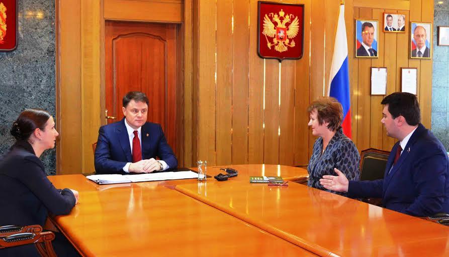 Депутат Госдумы О.А. Лебедев обсудил с Губернатором Тульской области В.С. Груздевым вопросы увековечивания памяти В.А. Стародубцева
