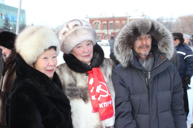 Тюменская область. Сильный мороз не смог помешать проведению митинга в рамках Всероссийской акции протеста