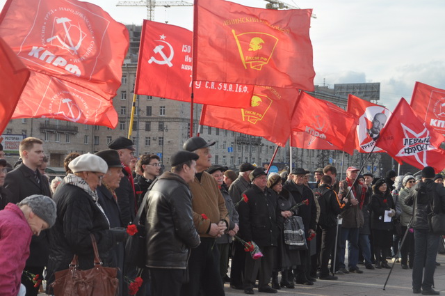 В Ленинграде состоялся торжественный митинг по случаю 145-й годовщины со дня рождения В.И. Ленина