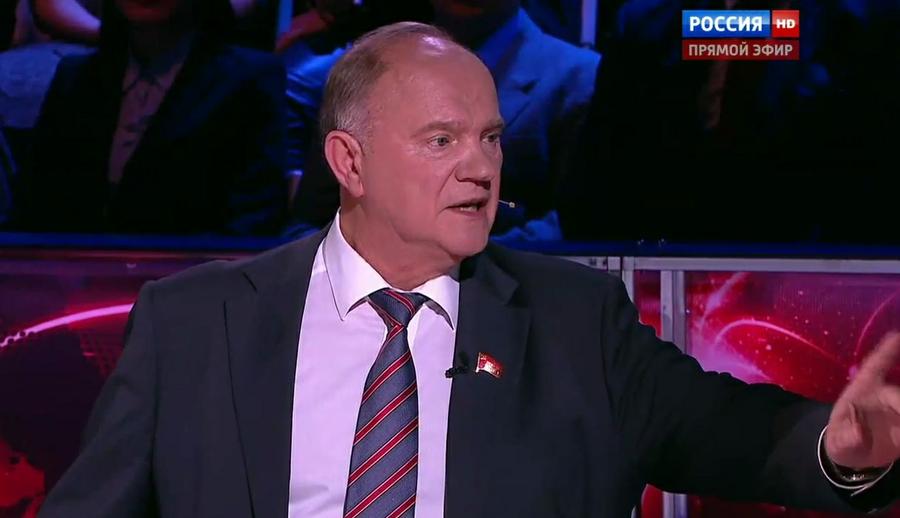 Смотрите в 22.00 на телеканале "Россия 1": Острая дискуссия с участием Г.А.Зюганова в программе  "Воскресный вечер с Владимиром Соловьевым"