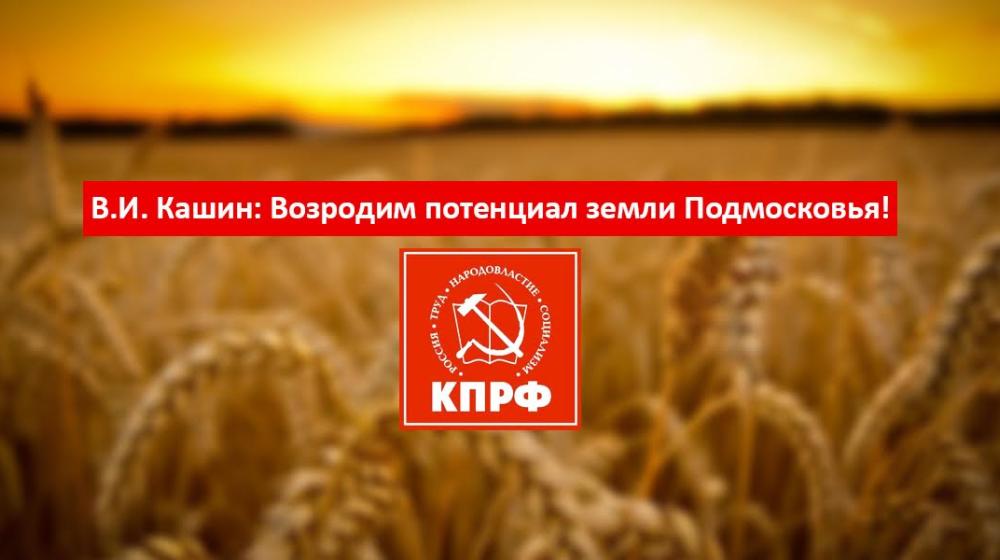 В.И. Кашин: Возродим потенциал земли Подмосковья!
