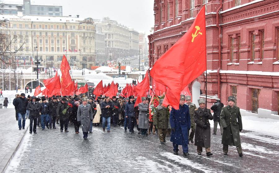 В День памяти В.И. Ленина возложение цветов  и венков к Мавзолею на Красной площади
