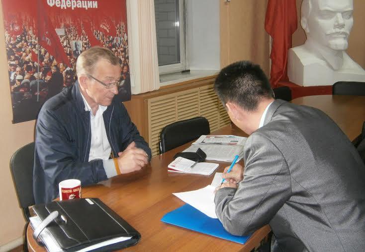 Владимир Поздняков провёл приём граждан в Чите 