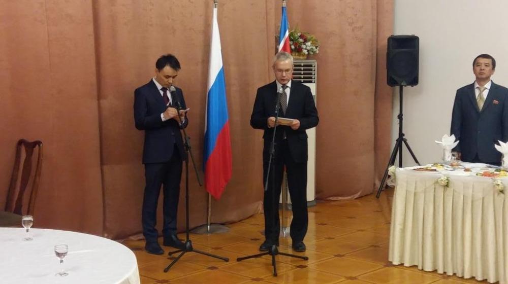К.К. Тайсаев принял участие в приеме в Посольстве КНДР, организованном по случаю 68-й годовщины подписания Соглашения об экономическом и культурном сотрудничестве между КНДР и РФ