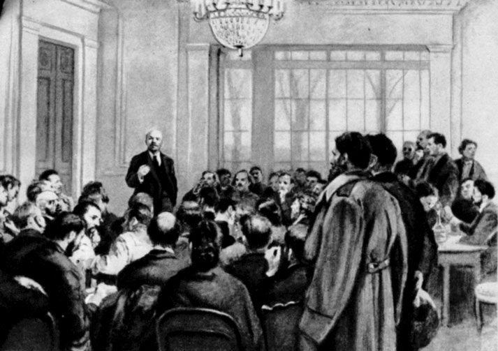 Проект KPRF.RU "Хроника революции". 28 апреля 1917 года: Временное правительство постановило учредить милицию, В.И. Ленин выступил на митинге солдат броневого дивизиона в Михайловском манеже