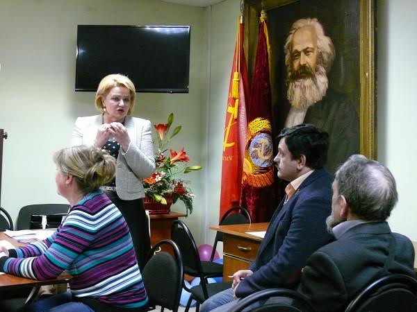 Нина Останина приняла участие в Пленуме Новгородского горкома КПРФ