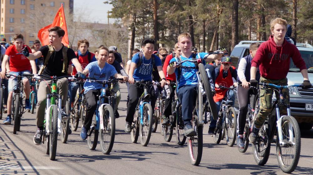 Велопробег в столице Бурятии посвященный 72 годовщине Великой Победы 