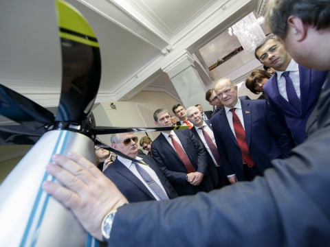 Г.А. Зюганов принял участие в открытии выставки, посвященной авиационной науке