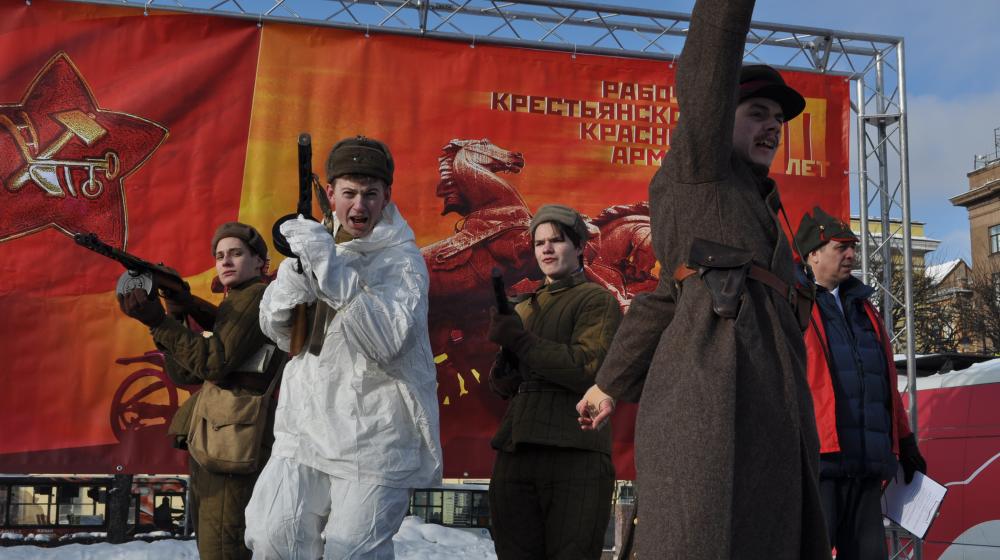 В Санкт-Петербурге состоялся митинг по случаю 100-летия Красной Армии