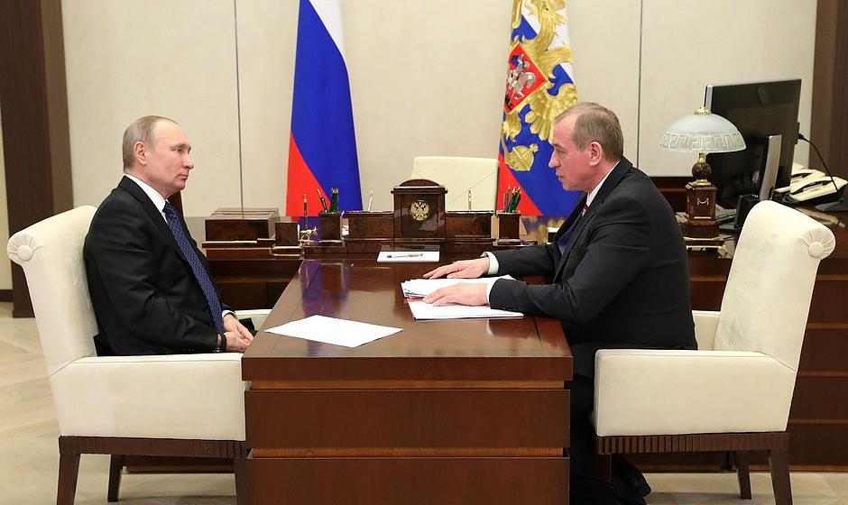 Сергей Левченко провел рабочую встречу в Москве с Владимиром Путиным