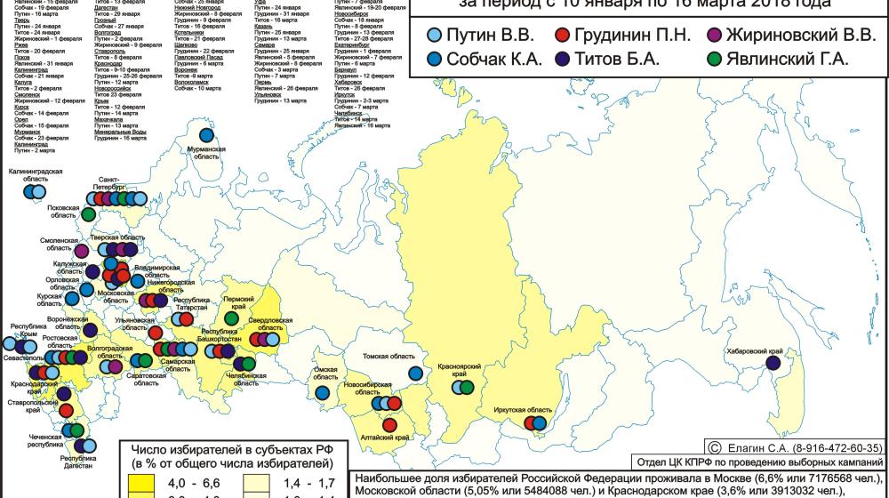К итогам выборов Президента-2018: Про поездки кандидатов в президенты