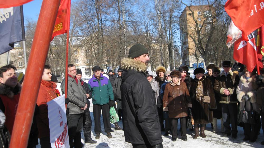 Владимирская область. В городе Муром прошел митинг в поддержку Грудинина