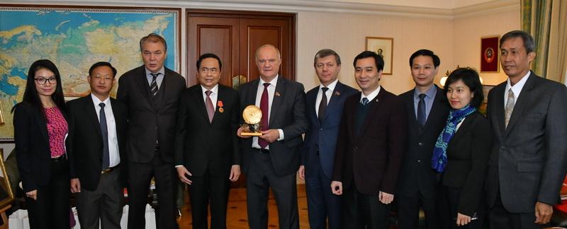 Г.А. Зюганов встретился с секретарем ЦК КПВ, Председателем Центрального комитета Отечественного фронта Вьетнама товарищем Чан Тхань Маном