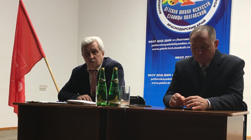Краснодарский край. Коммунист-депутат Госдумы Н.И. Осадчий побывал в Красноармейском районе