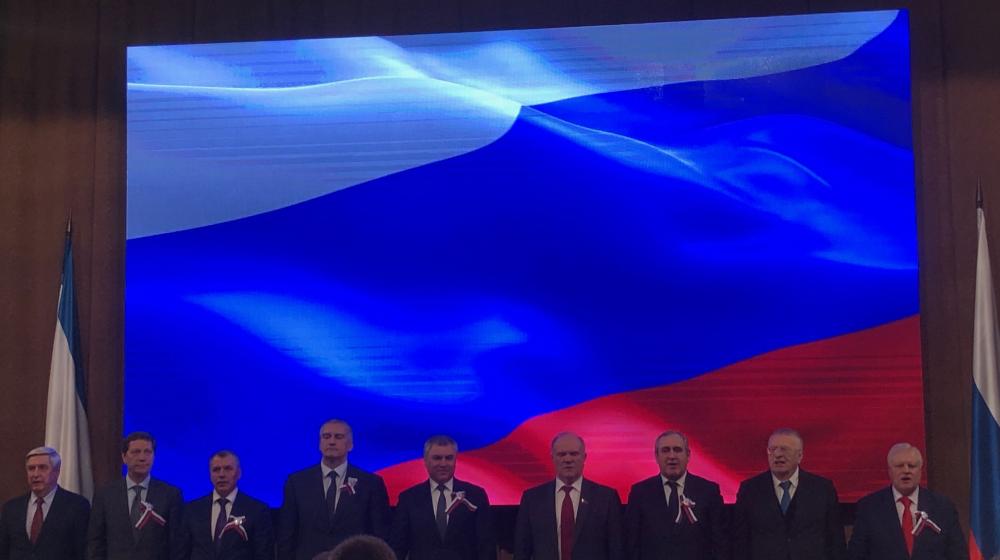 Г.А. Зюганов и депутаты КПРФ принимают участие в торжественных мероприятиях, посвященных пятилетию возвращения Крыма и Севастополя в состав России