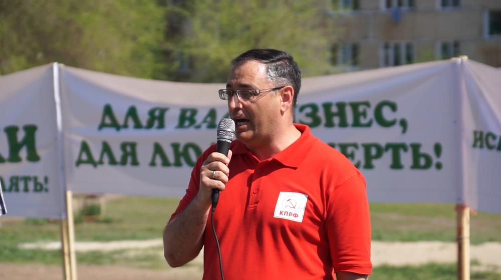 Оренбургская область. В посёлке Красный Коммунар состоялся митинг протеста КПРФ 