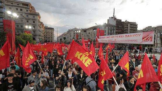 Крупный митинг Компартии Греции состоялся в Салониках