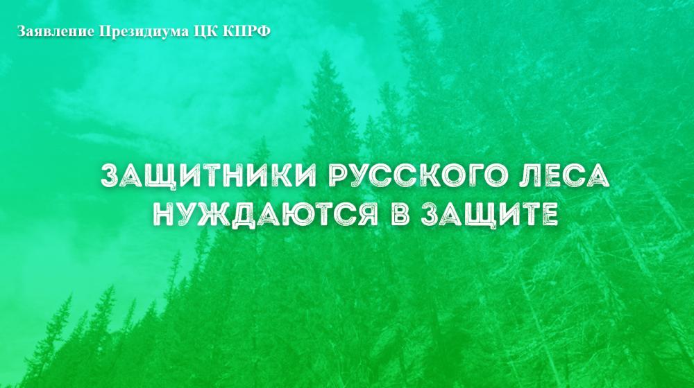 Защитники русского леса нуждаются в защите. Заявление Президиума ЦК КПРФ