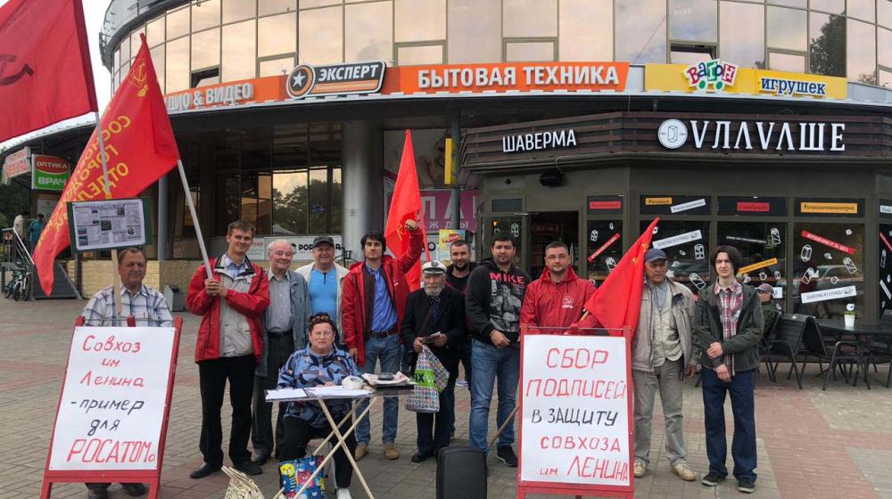 В Ленобласти прошли пикеты в защиту Павла Грудинина и возглавляемого им совхоза имени Ленина
