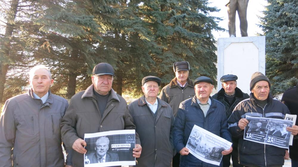 Пикеты в поддержку Грудинина в Тамбовской области