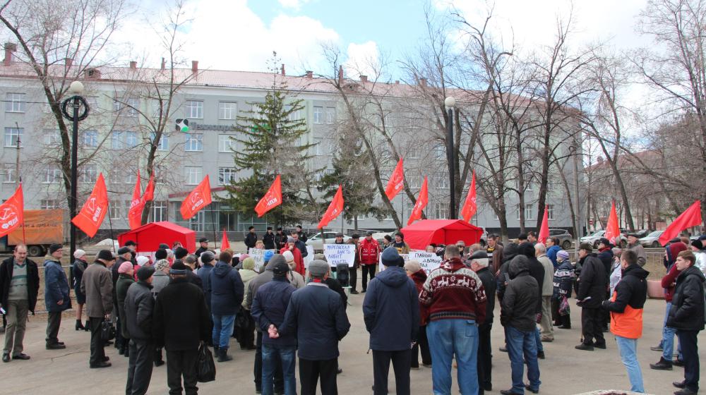Самарская область. «Лучшая поправка - Путина отставка!». Митинг в Новокуйбышевске