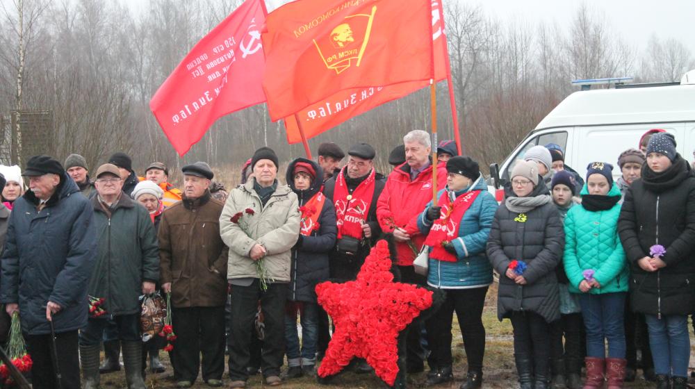В Псковской области отметили 78-ю годовщину отправки партизанского обоза в осажденный Ленинград