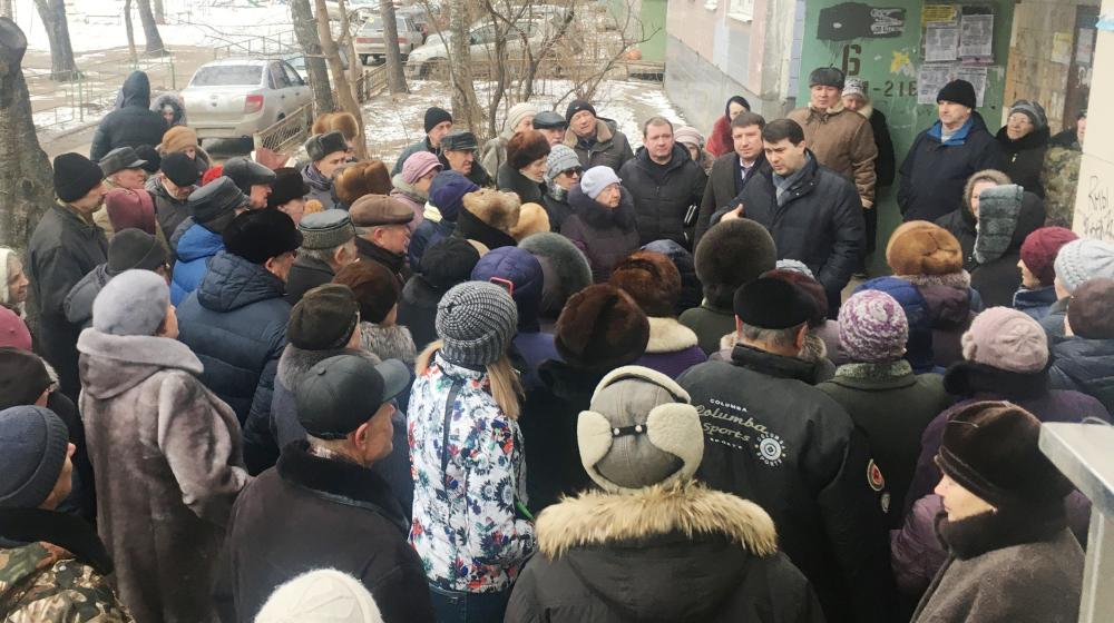 Олег Лебедев на массовых встречах  с жителями Рязани рассказывает о конституционных поправках КПРФ