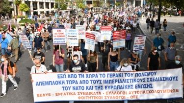 Митинг против визита генсека НАТО Й. Столтенберга в Грецию