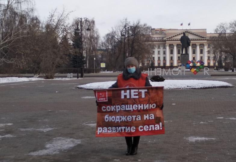 В Тюменской области проходят одиночные пикеты против урезания бюджета