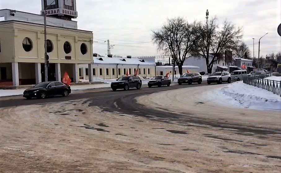 Красный автопробег в Костромской области