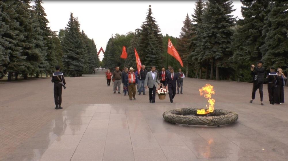 Башкирия. В Уфе коммунисты отметили день окончания Второй мировой войны