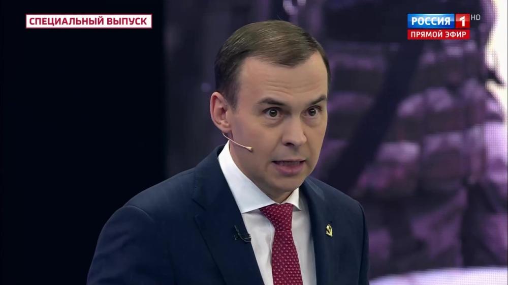 Юрий Афонин в эфире «России-1»: Сегодняшние коммунисты, как их деды, ушли на фронт в годовщину Великого Октября