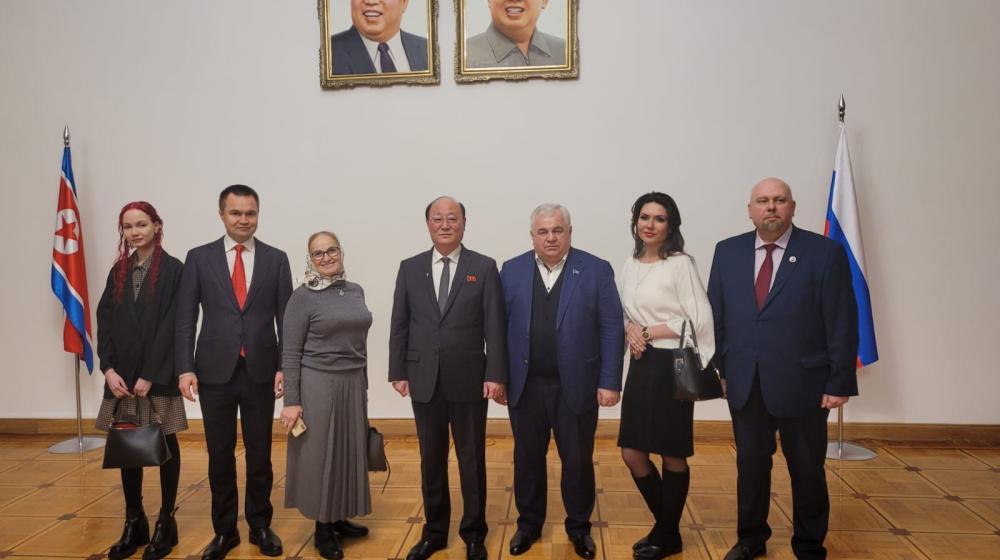 Казбек Тайсаев, Сергей Казанков, Мария Прусакова, Игорь Макаров посетили посольство КНДР