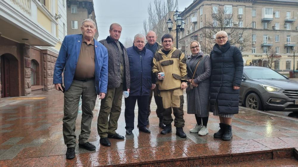 Рабочая поездка делегации КПРФ во главе с Казбеком Тайсаевым, Сергеем Левченко, Ольгой Ефимовой в ДНР