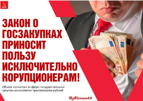 Ольга Алимова: Закон о госзакупках приносит пользу исключительно коррупционерам!