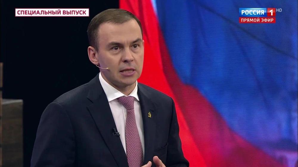 Юрий Афонин в эфире «России-1»: Россия будет защищать белорусскую землю, как свою родную
