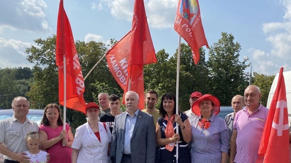 Патриотический авто-мотопробег в Москве в поддержку промышленности и новой индустриализации