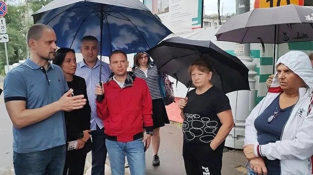 Анастасия Удальцова провела общественную инспекцию на Варшавском шоссе