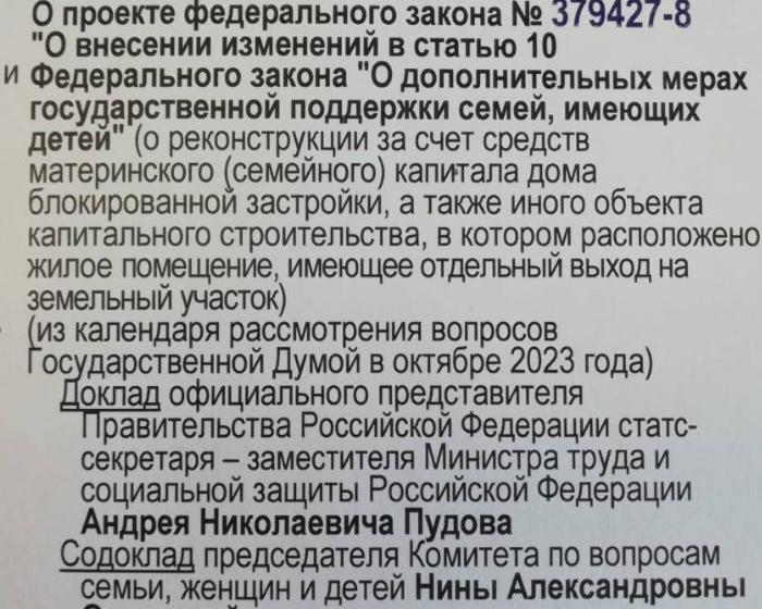 Ольга Алимова: "Необходим строгий мониторинг существующих и возможных рисков мошенничества с обналичиванием маткапитала"